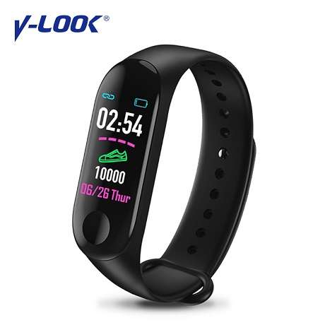 V-LOOK时尚电子手环 运动手表 计步智能生活应用 BO011黑色（10个/箱）